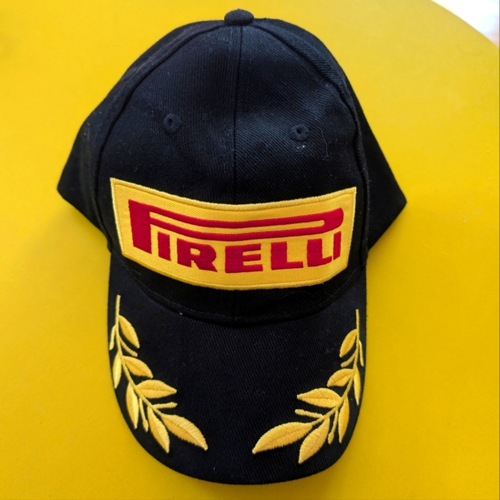 Pirelli Podium Cap Black With Yellow Laurel Formula 1 Collectible 🏆🍾